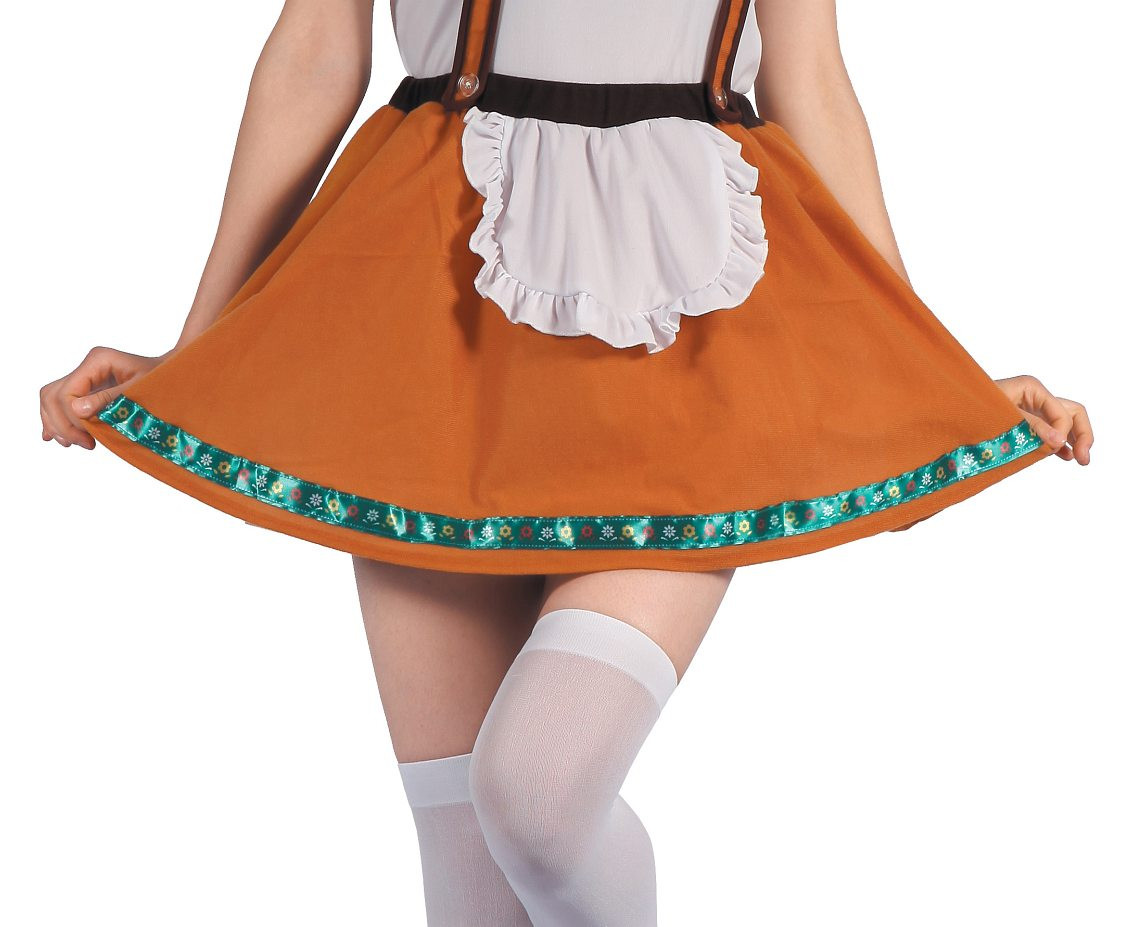 Role play-set for adult Orange Beer Girl (top, suspender skirt), size S EOL